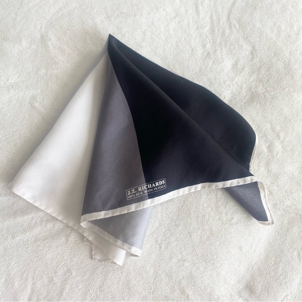 2 Vintage 100% Silk Handkerchief Pocket Square Scarf J.Z. Richards Made in Italy - Picture 2 of 10